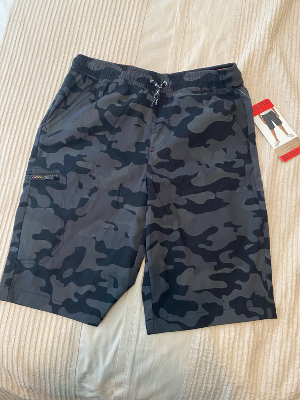 Vintage Kids Camo Shorts - Black & Gray